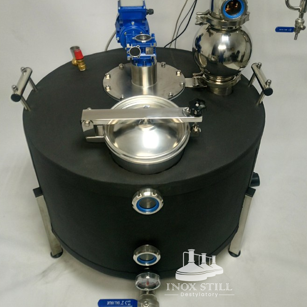 3 Kolumna Półkowa Modułowa - Rektyfikacyjna, Mieszadło Zbiornik 220L z płaszczem olejowym SKN-V5